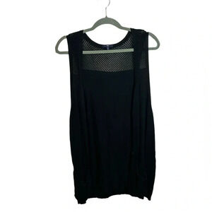 GAP OPEN FRONT BLACK SWEATER VEST